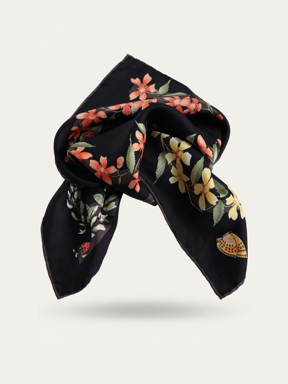 Ferragamo Floral Butterflies Silk Gavroche