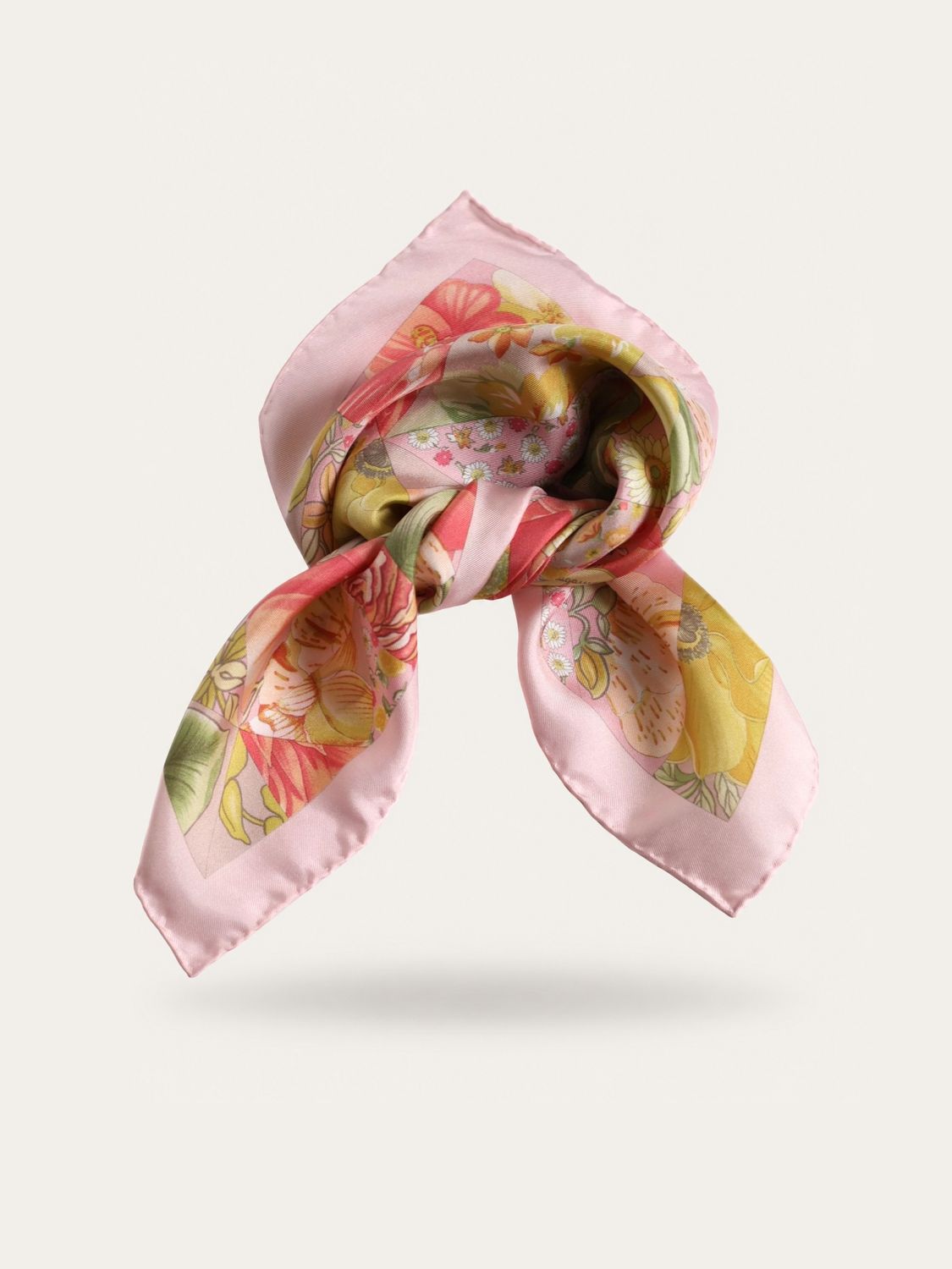 Ferragamo Floral Patchwork Silk Gavroche