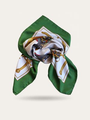 Hermès Carrick à Pompe Silk Scarf