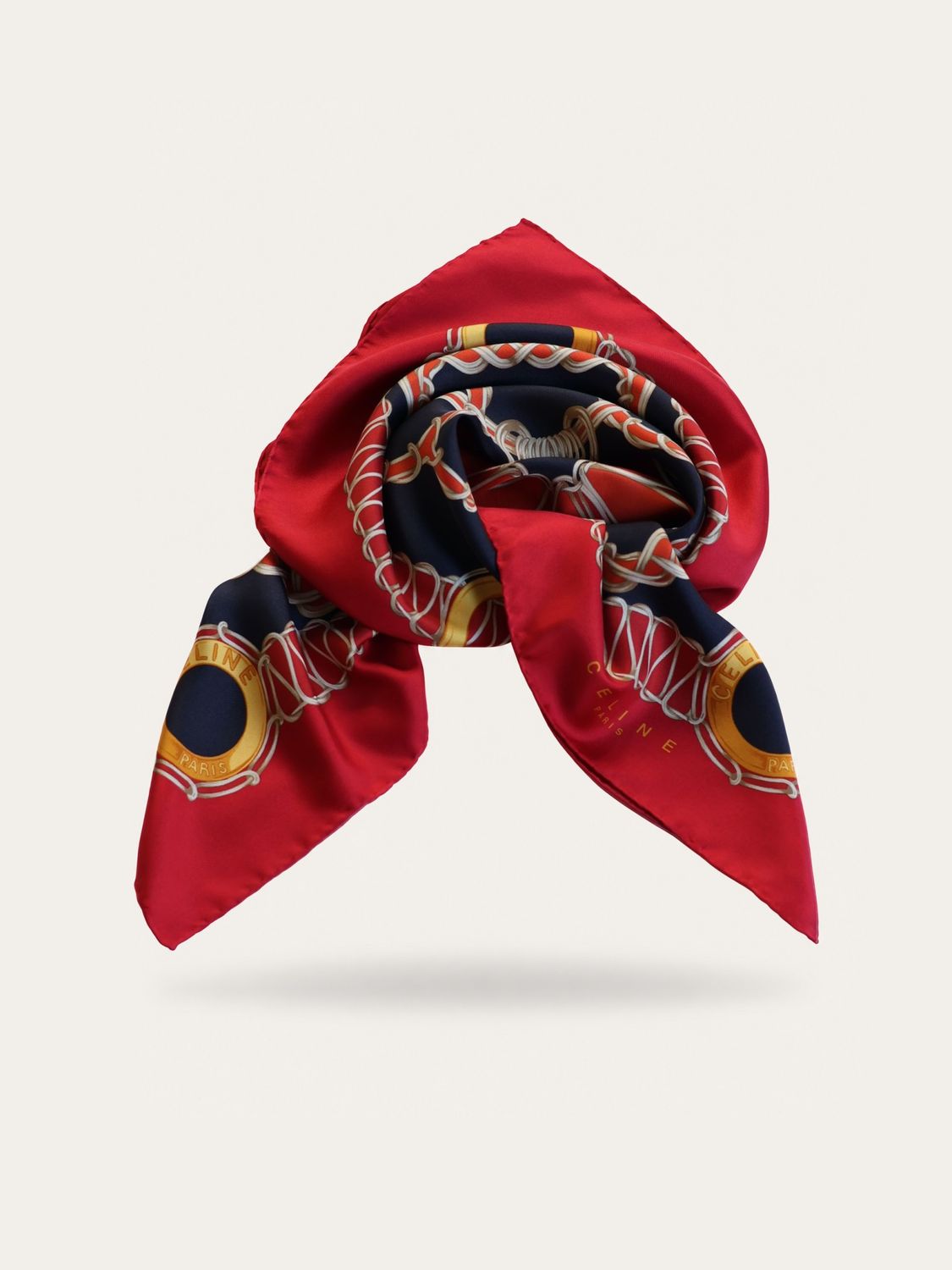 Celine Equestrian Ropes Silk Scarf