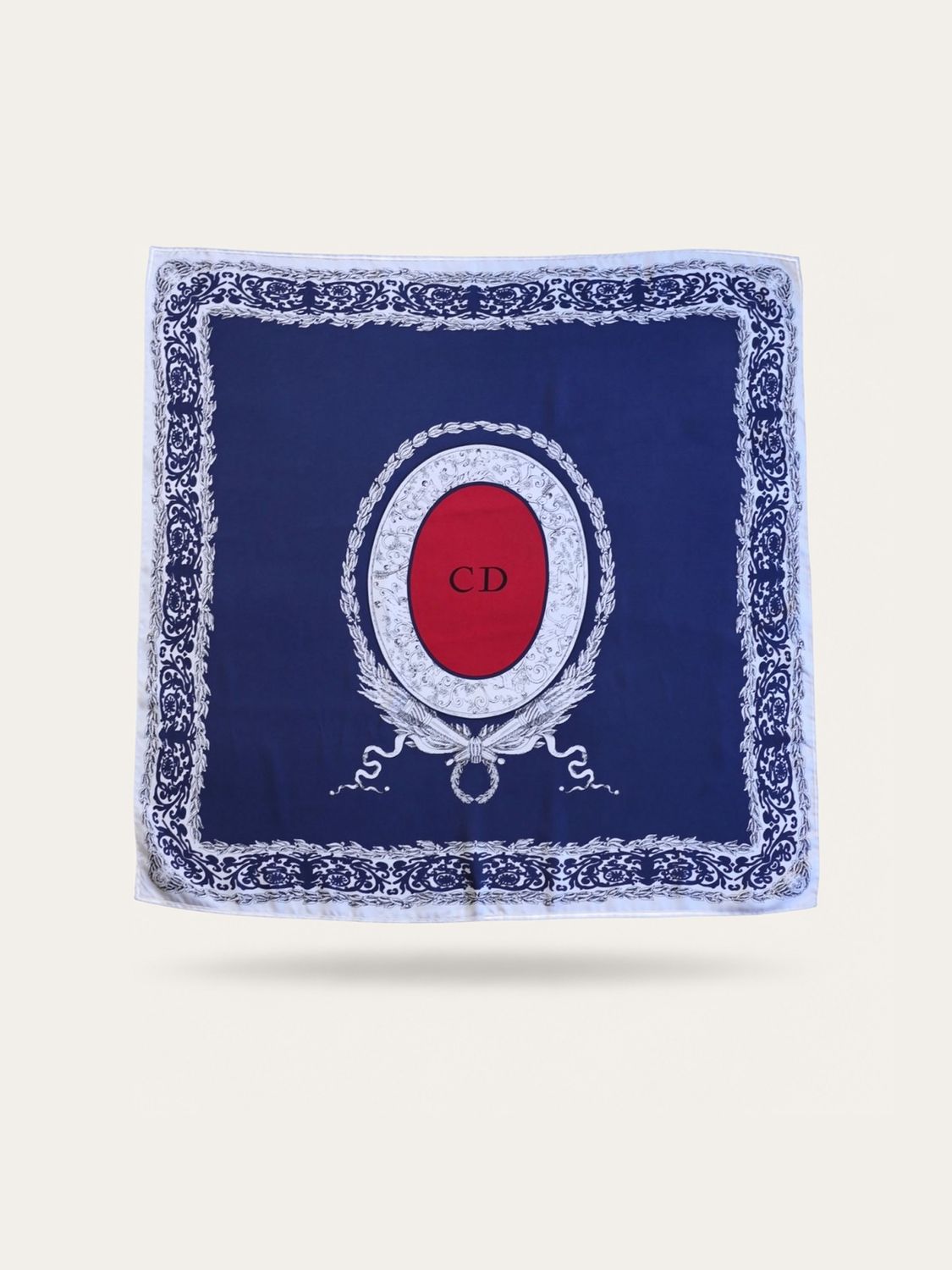 Christian Dior Medallion Silk Scarf
