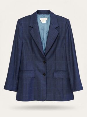 Escada Cashmere Windowpane Blazer