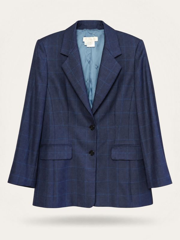 Escada Cashmere Windowpane Blazer