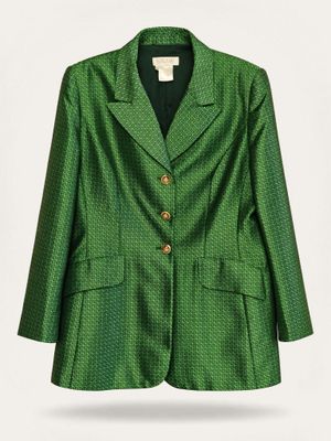 Escada Green &amp; Gold Blazer