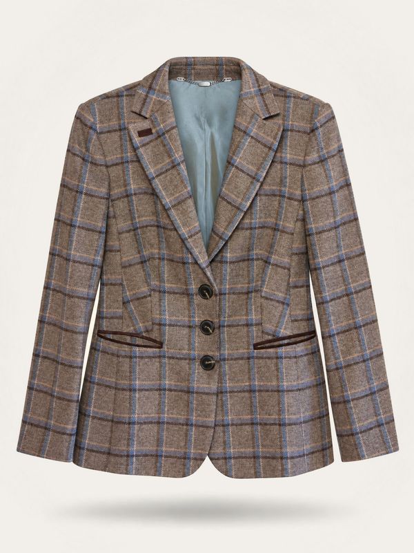 Vintage Wool Check Blazer