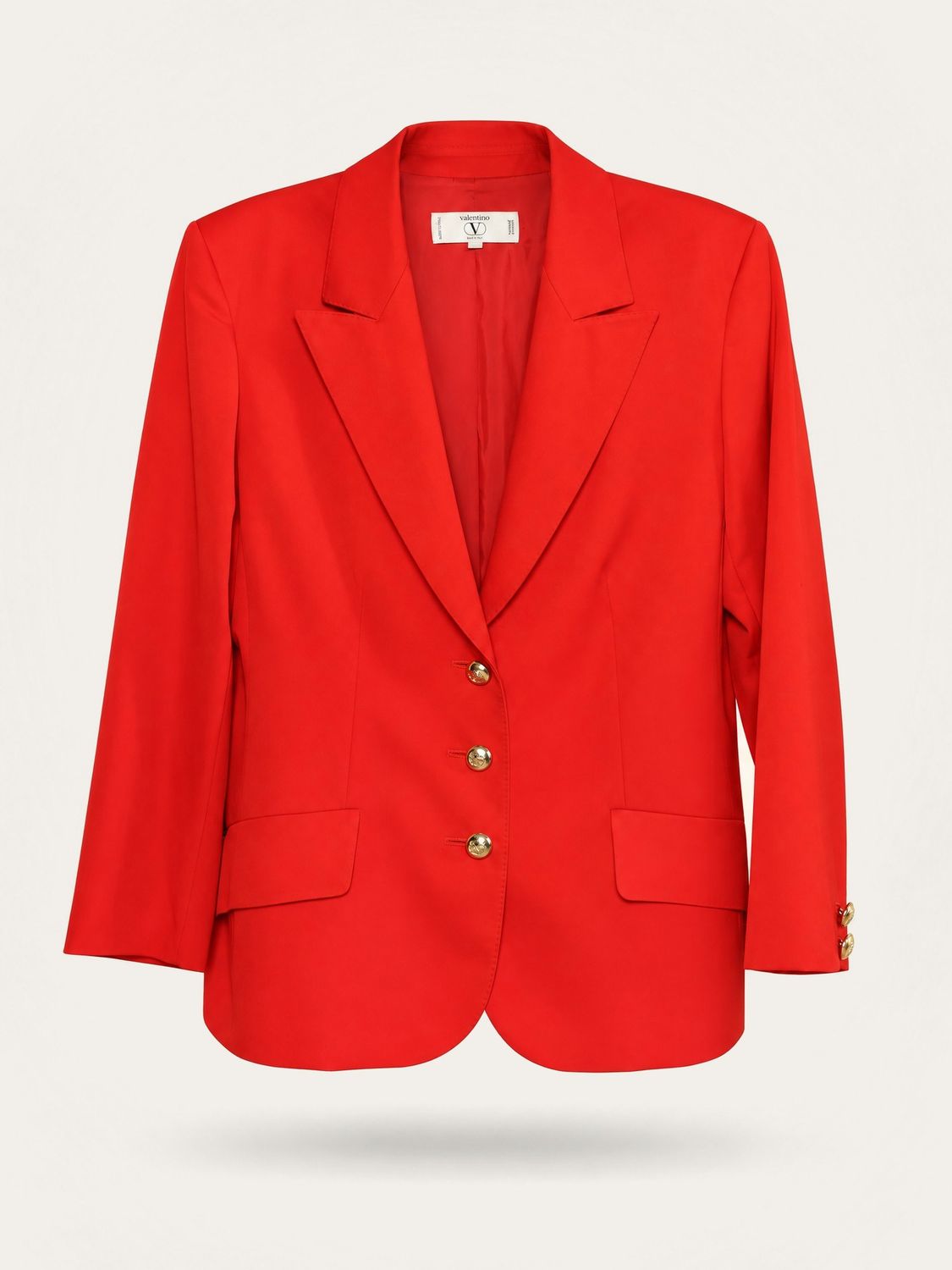 Valentino Miss V Red Wool Blazer