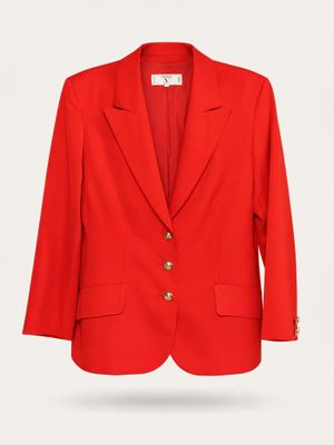 Valentino Miss V Red Wool Blazer
