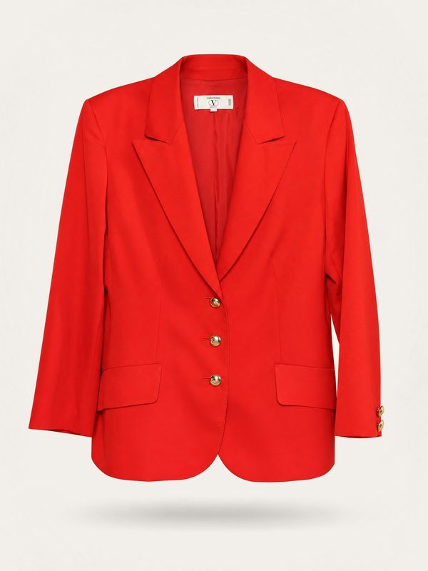 Valentino Miss V Red Wool Blazer