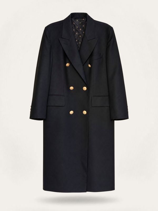 Vintage Dinomoda Navy Wool Coat