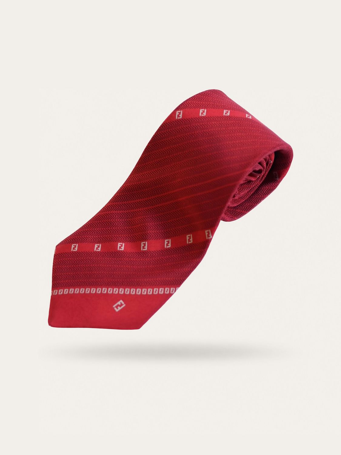 Fendi FF Monogram Silk Tie