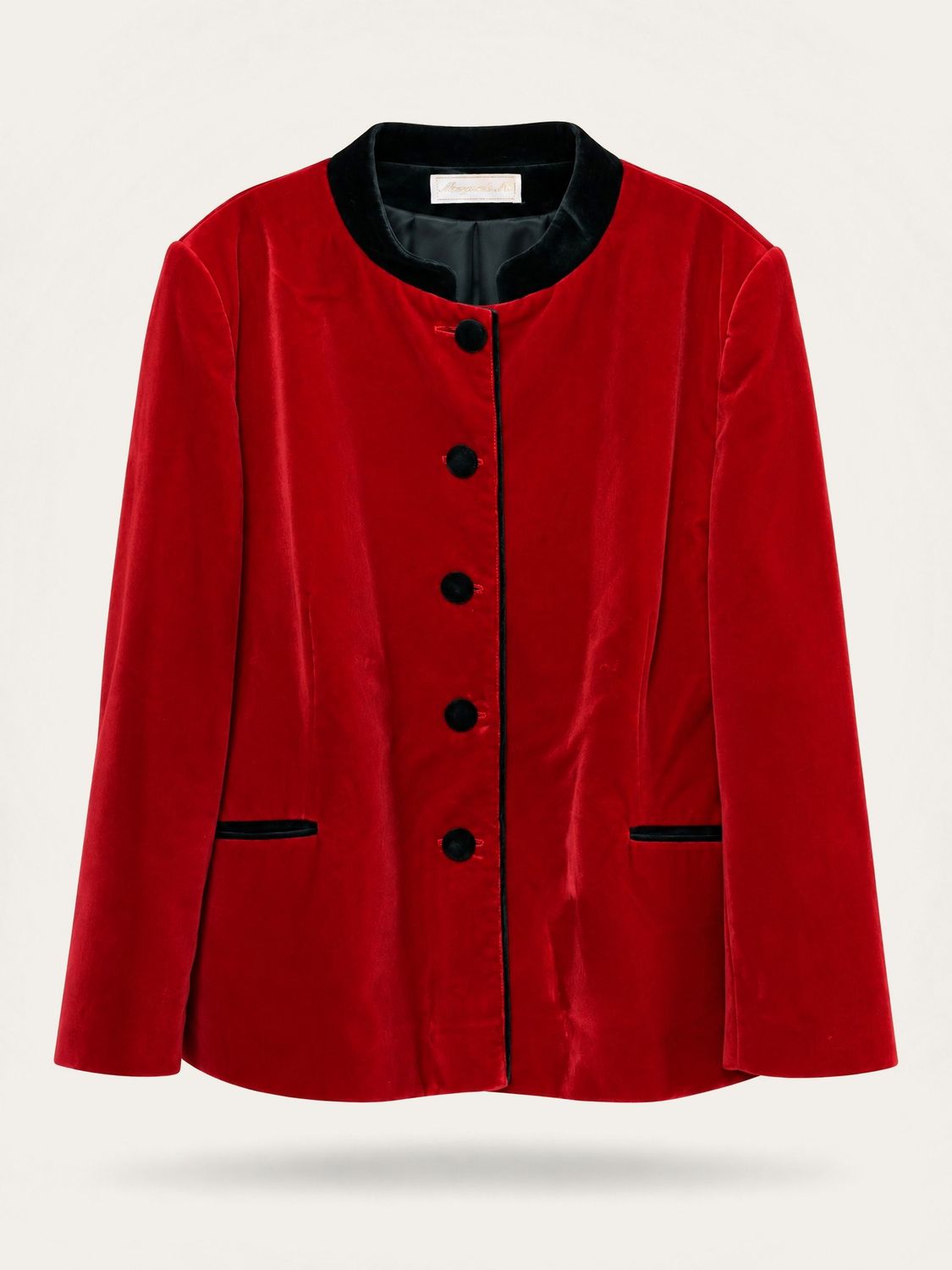 Marguerite M. Red Velvet Blazer