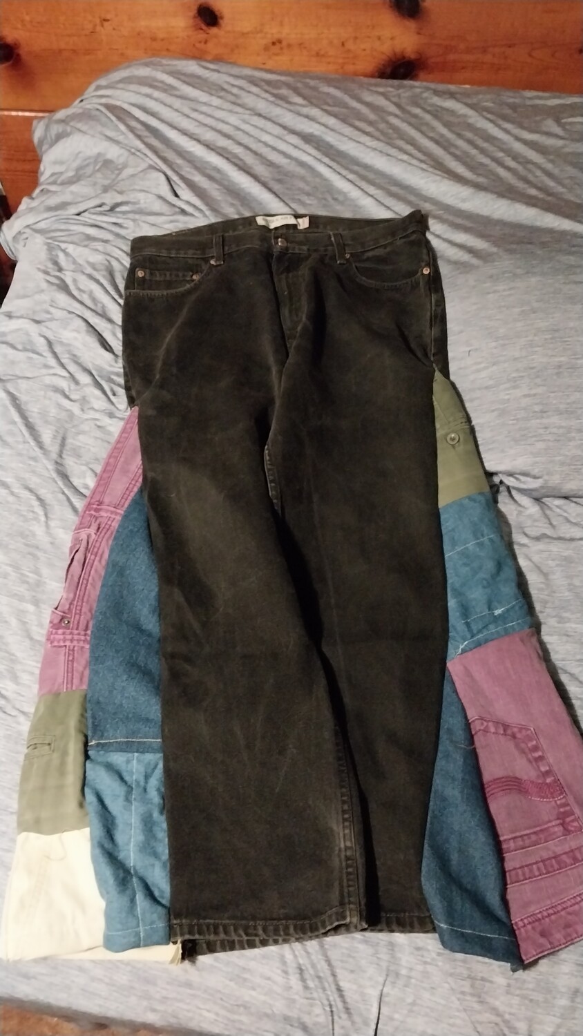 Upcycled blk levis jeans