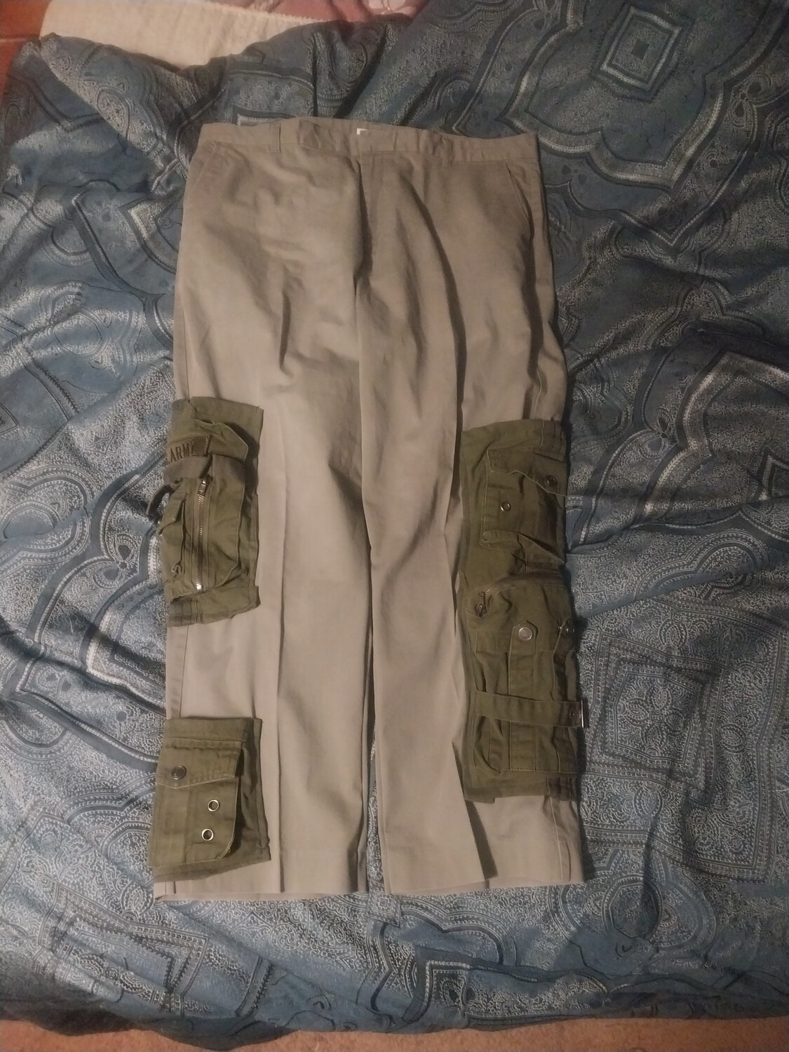 Upcycled Calvin Klein khakis 