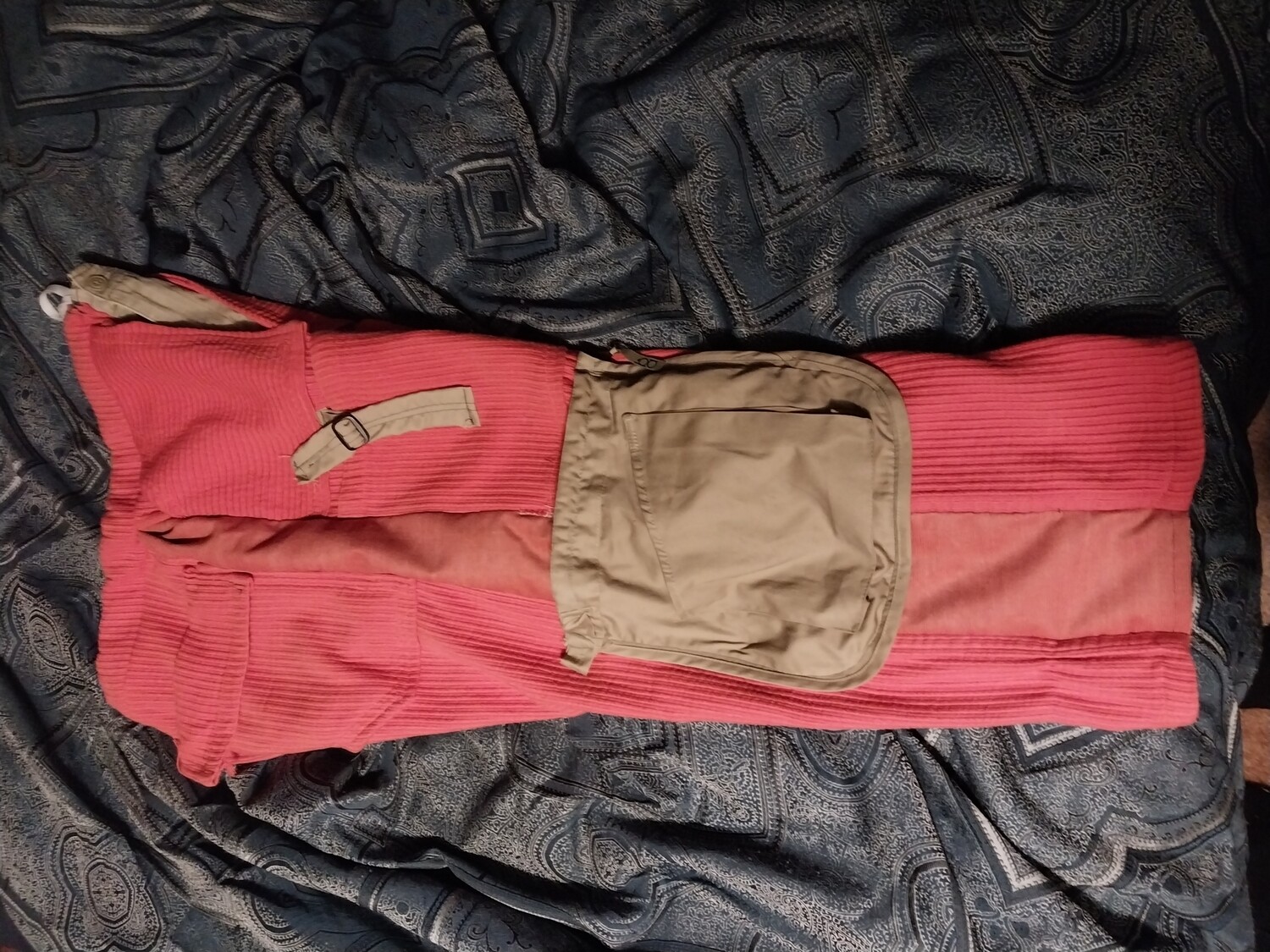 Orange cord fat pants