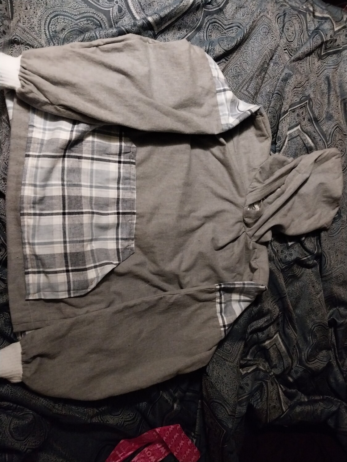 Handmade flannel hoodie