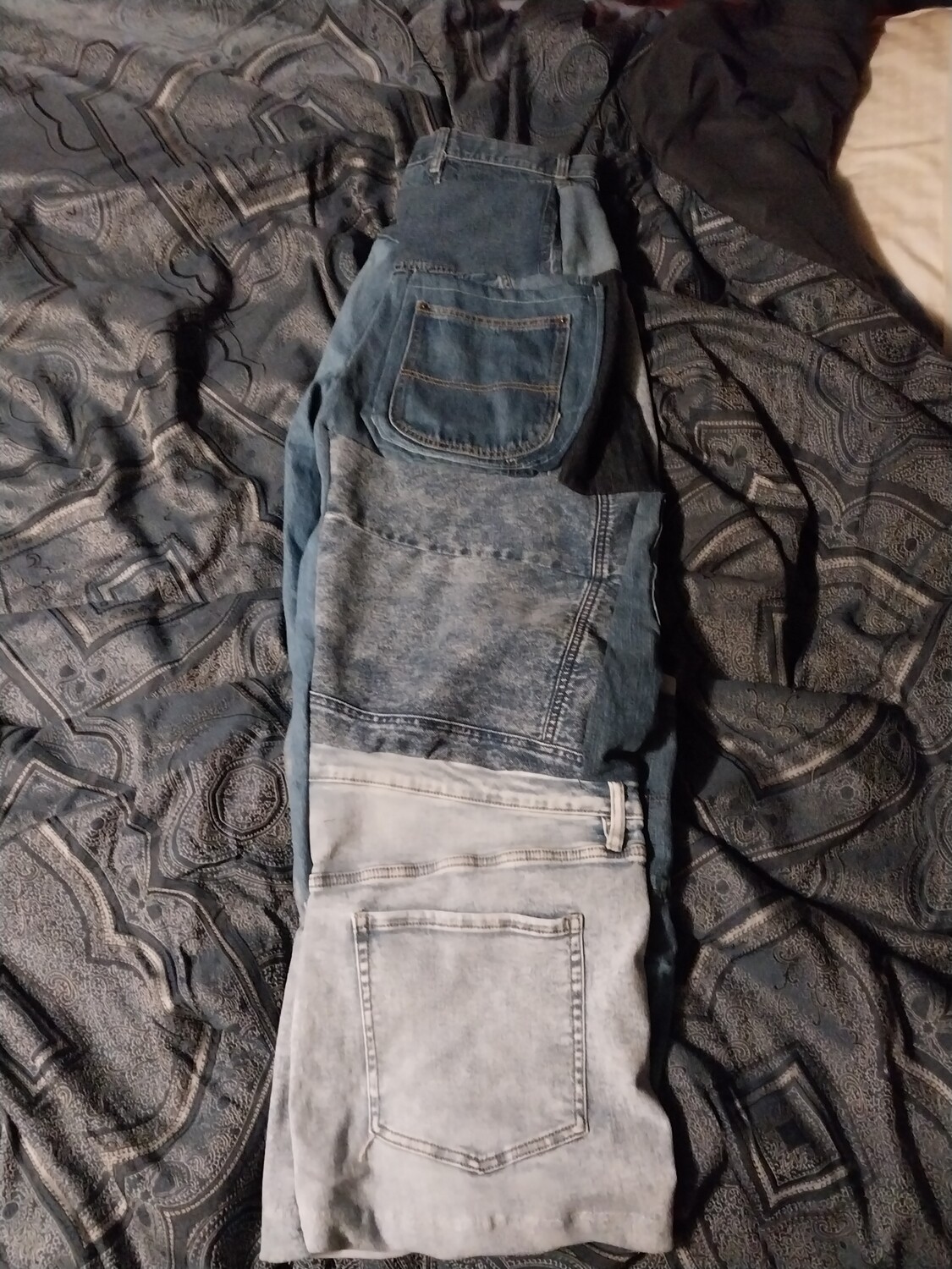 Diy patchwork jeans