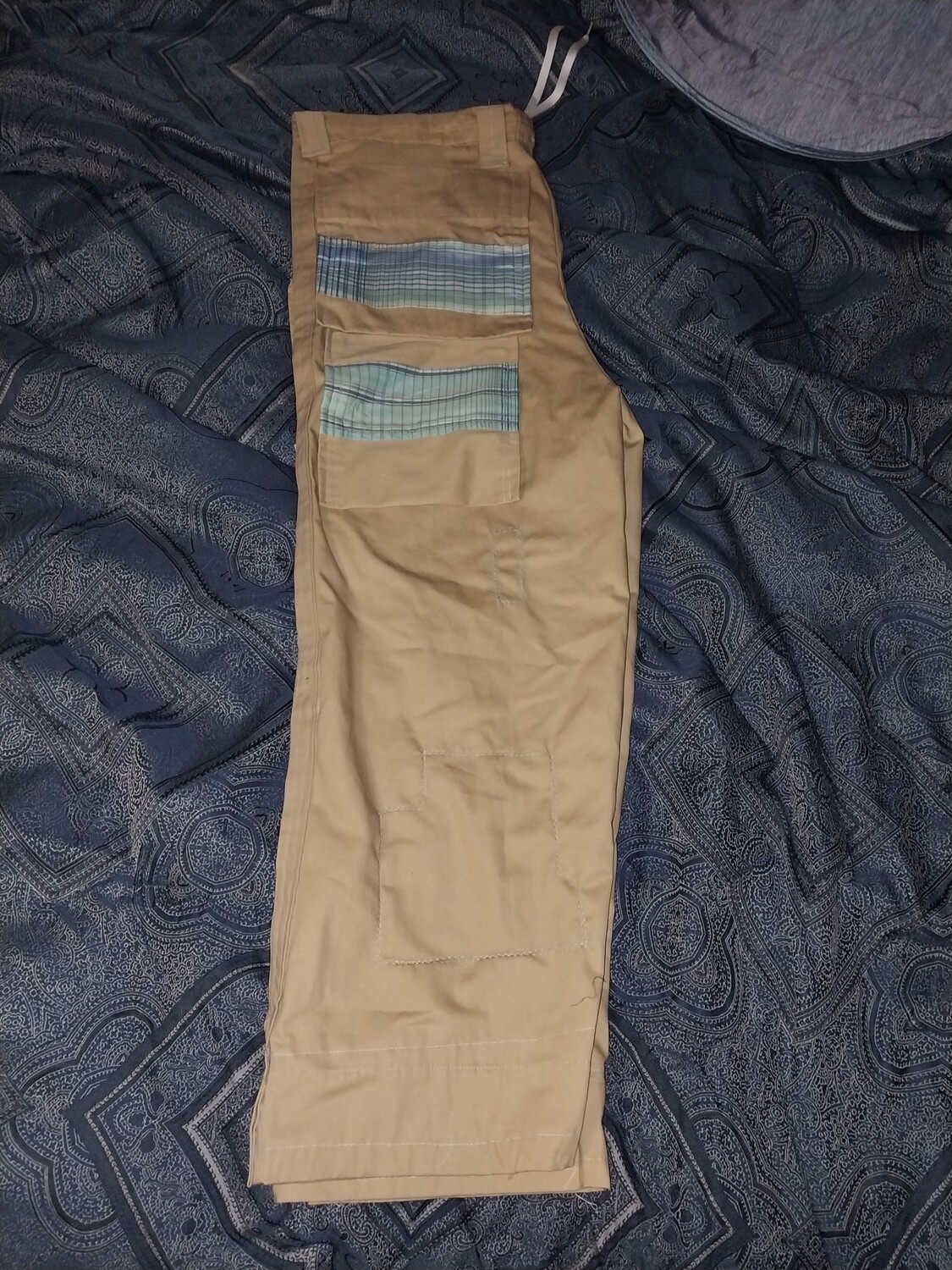 Wide leg khaki pants