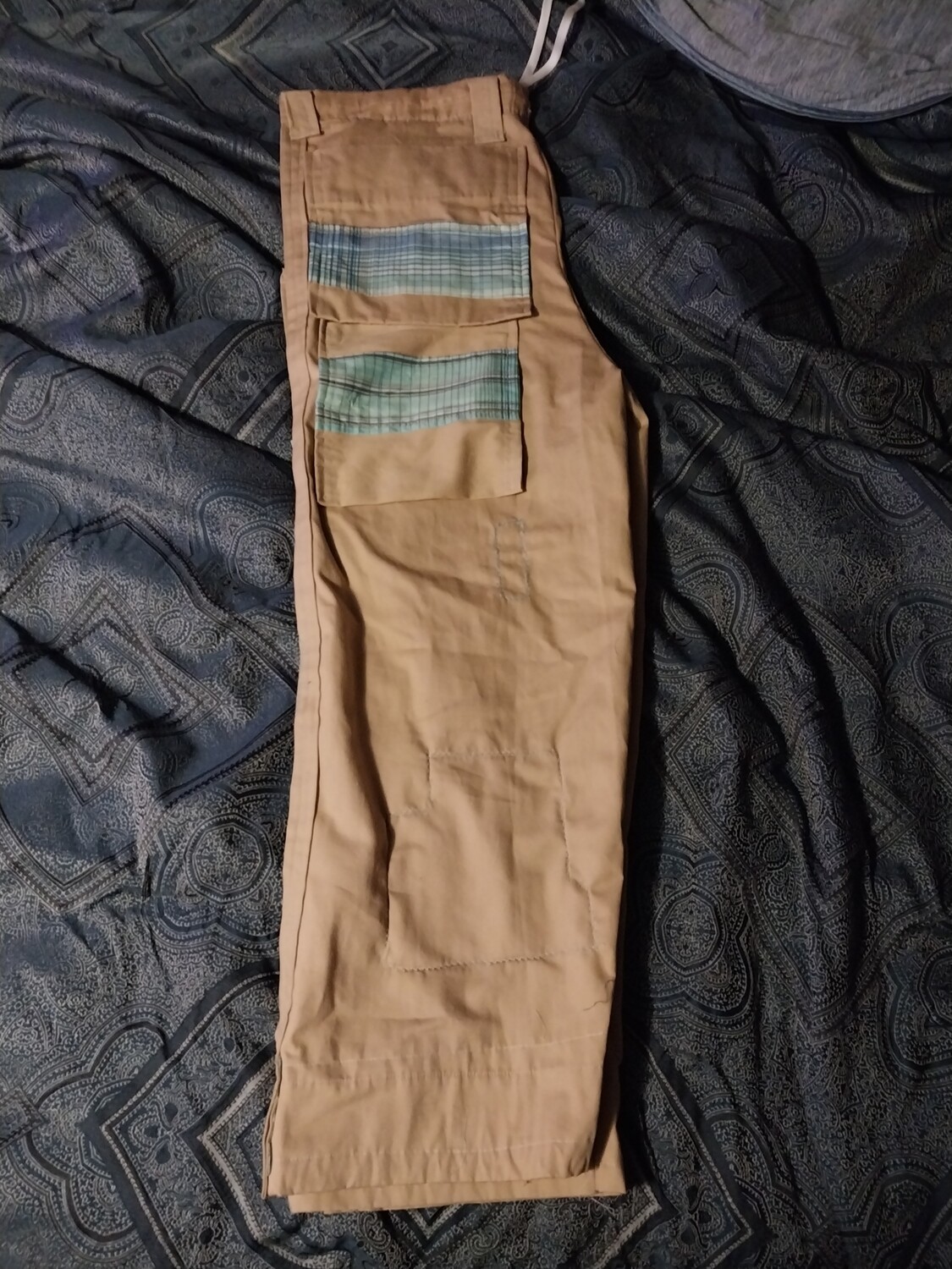 Wide leg khaki pants
