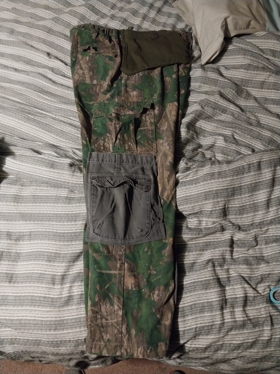 Upcycled camo hunters pants