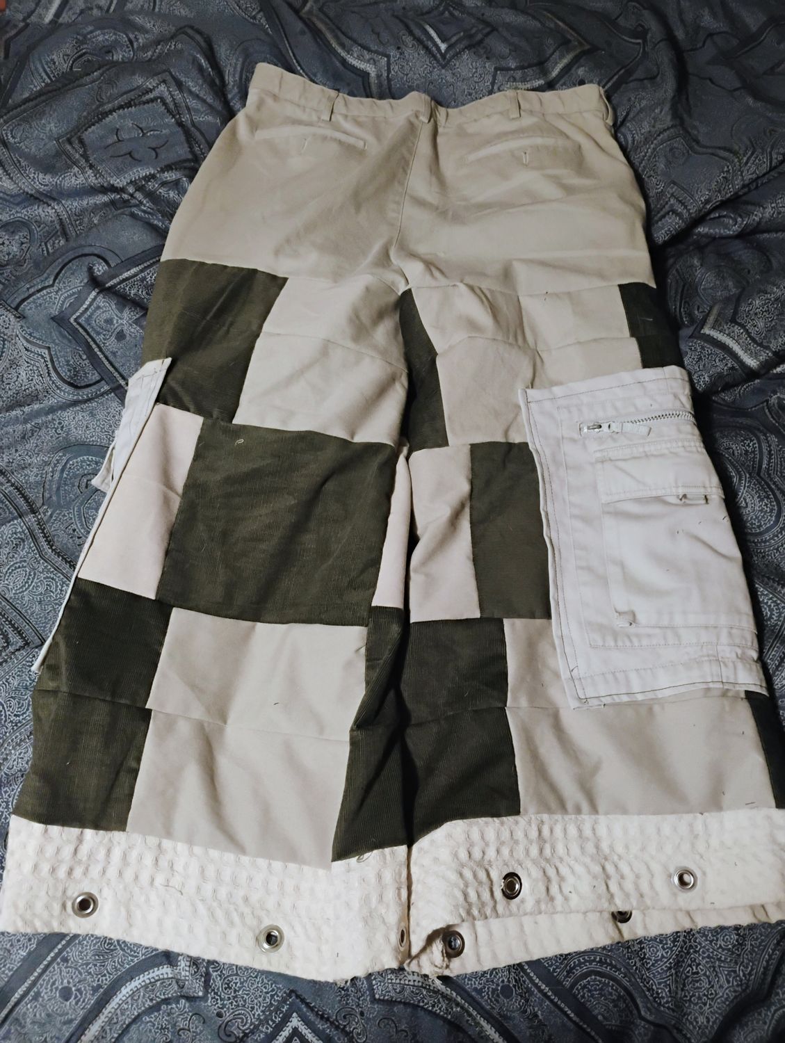 Upcycled patchwork pants