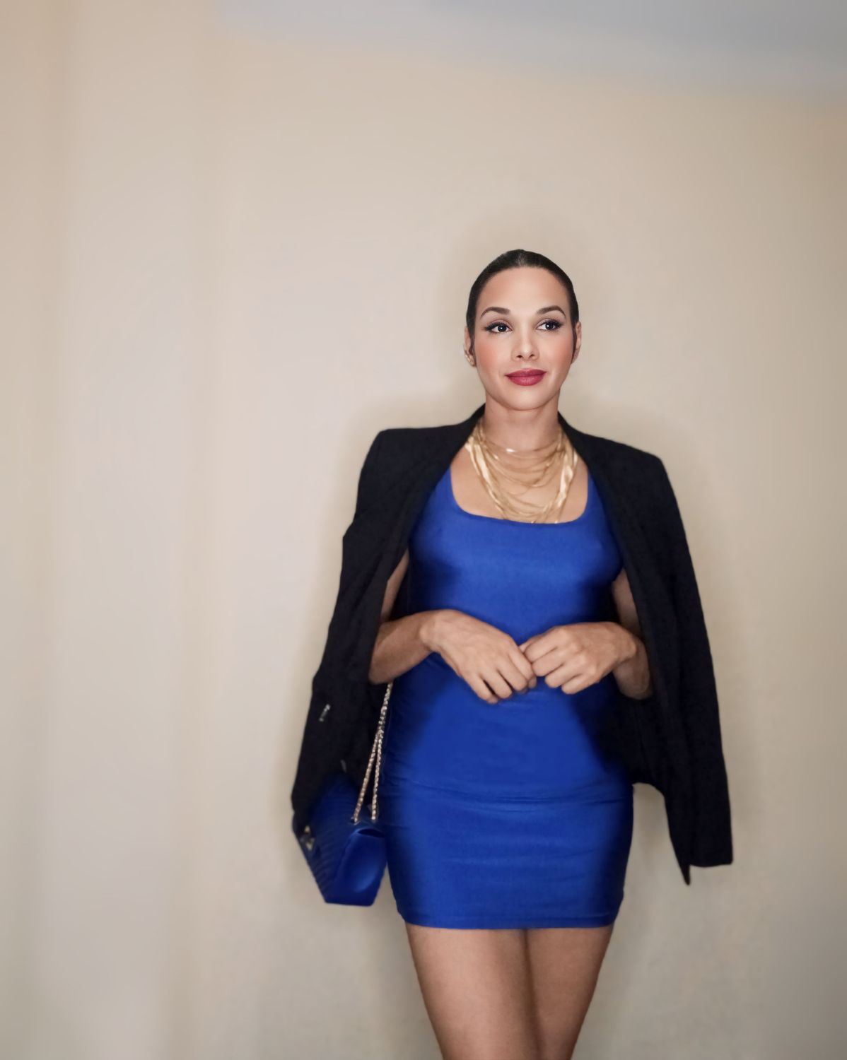 ROYAL BLUE BANDAGE MINI DRESS
