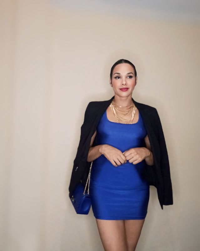 ROYAL BLUE BANDAGE MINI DRESS