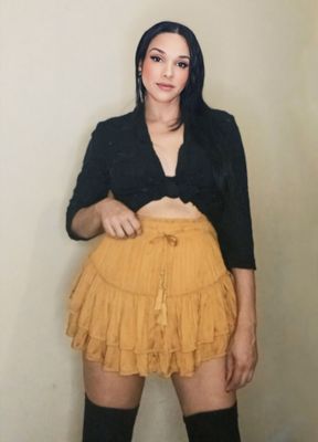 GOLDEN SATIN RUFFLE MINI SKIRT