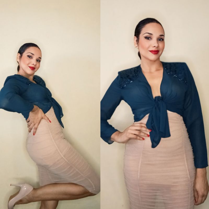NUDE RUCHED MIDI SKIRT