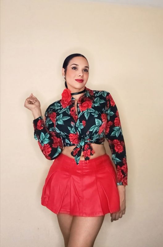 FLORAL PRINT TIE FRONT COLLARED BLOUSE