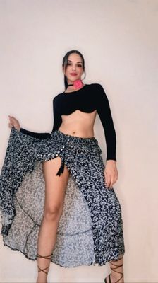  TIE FRONT LONG SKIRT