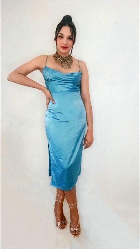 COWL NECK MIDI SLIP