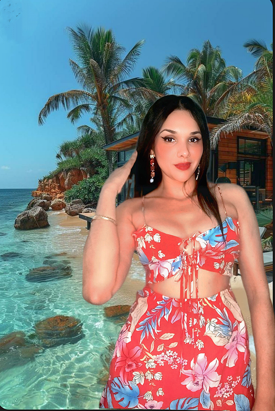 Tropical Bloom Cutout Mini Dress