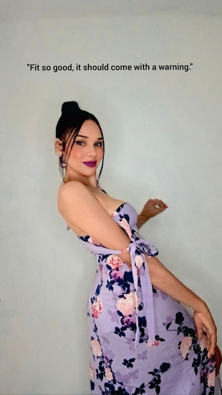 &quot;Lilac Bloom&quot; Floral Maxi Dress