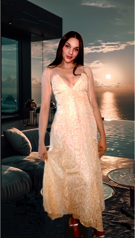 STARLIGHT BLOOM MIDI DRESS