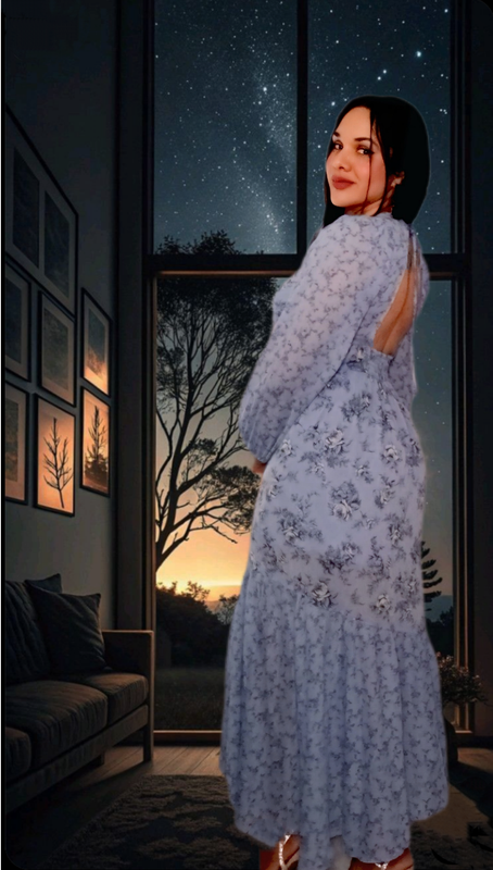 LONG SLEEVE PARADISE ROSE MAXI