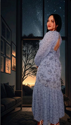 LONG SLEEVE PARADISE ROSE MAXI