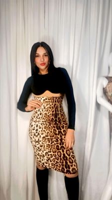LEOPARD HIGHT WAIST RUCHED MIDI SKIRT