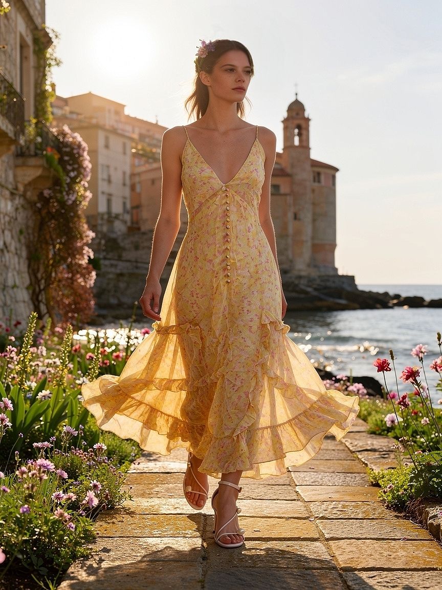 STARLIGHT BLOOM MAXI DRESS