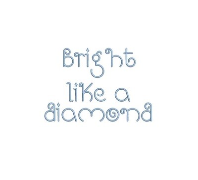 Bright Like A Diamond ESA Font
