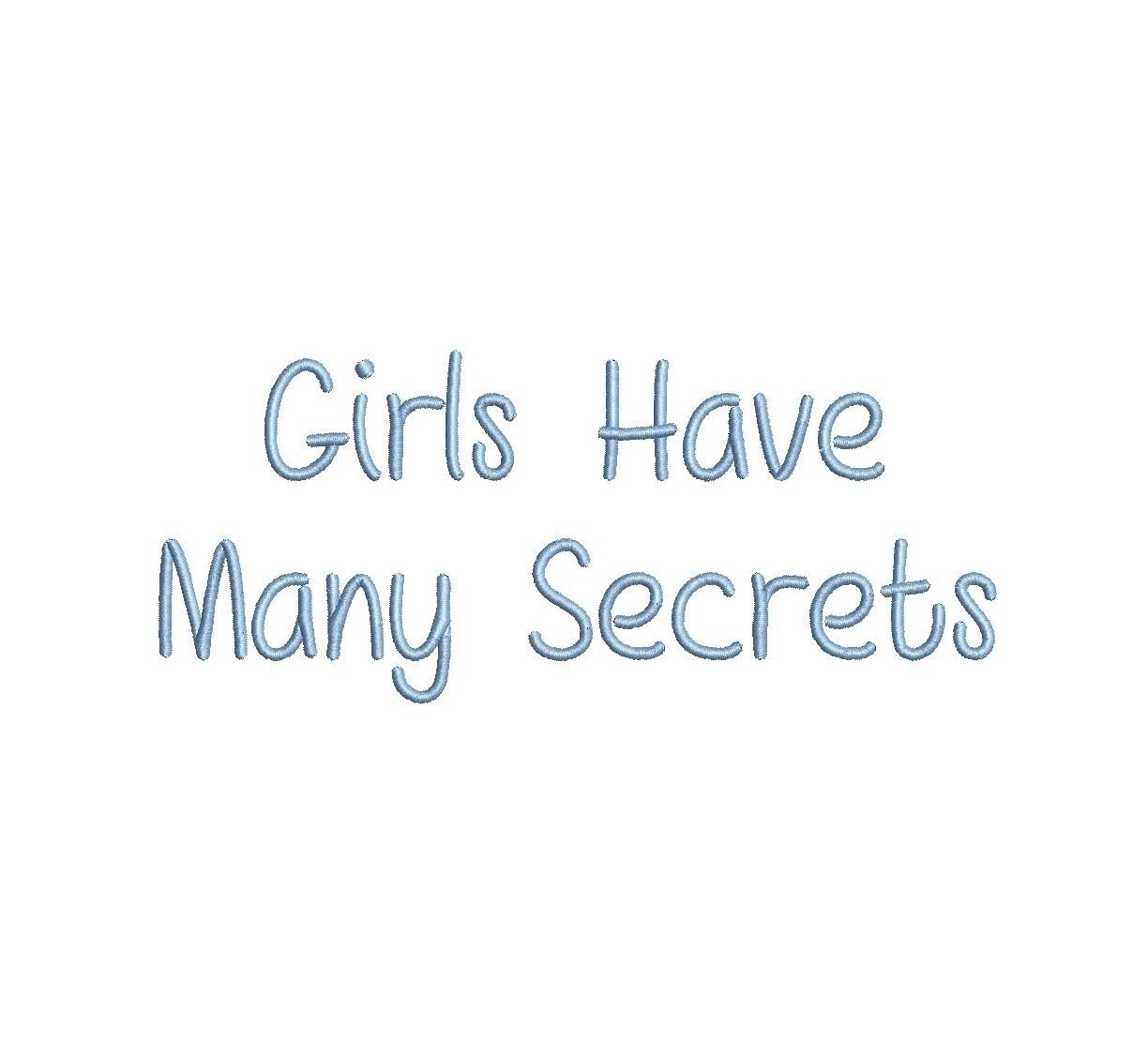 Girls Have Many Secrets ESA Font