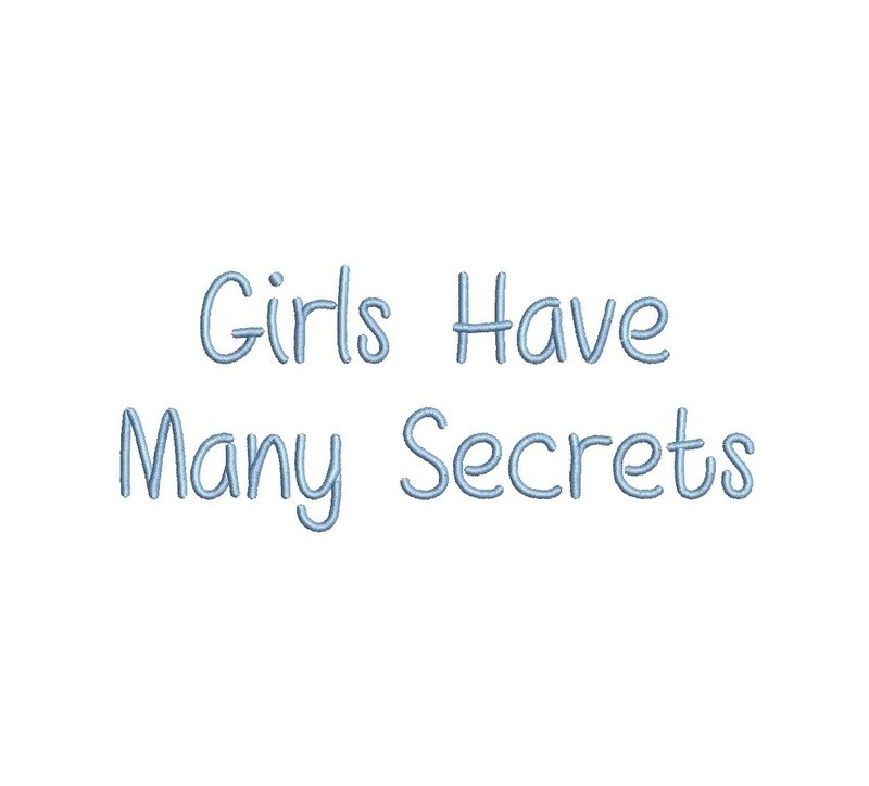 Girls Have Many Secrets ESA Font