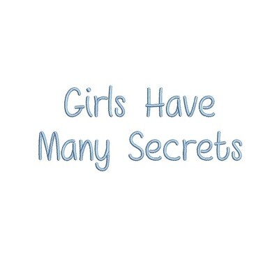 Girls Have Many Secrets ESA Font