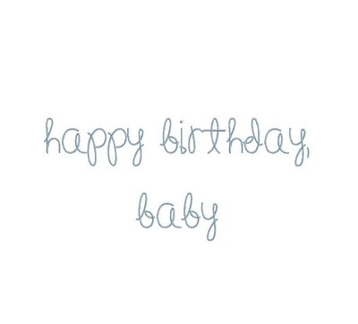 Happy Birthday Baby ESA Font