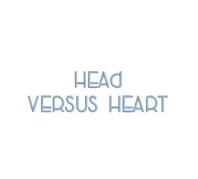 Head Versus Heart ESA Font