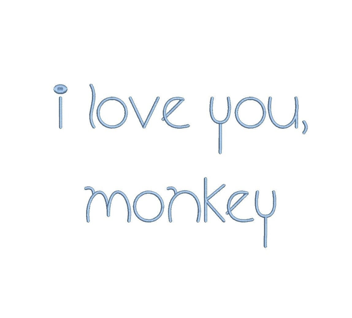 I Love You Monkey ESA Font