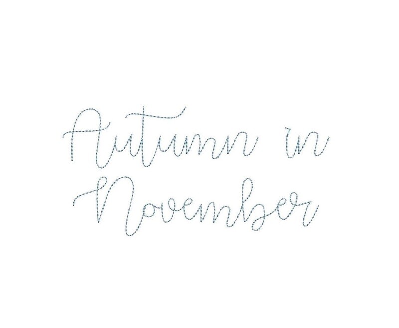 Autumn in November Bean Stitch ESA font