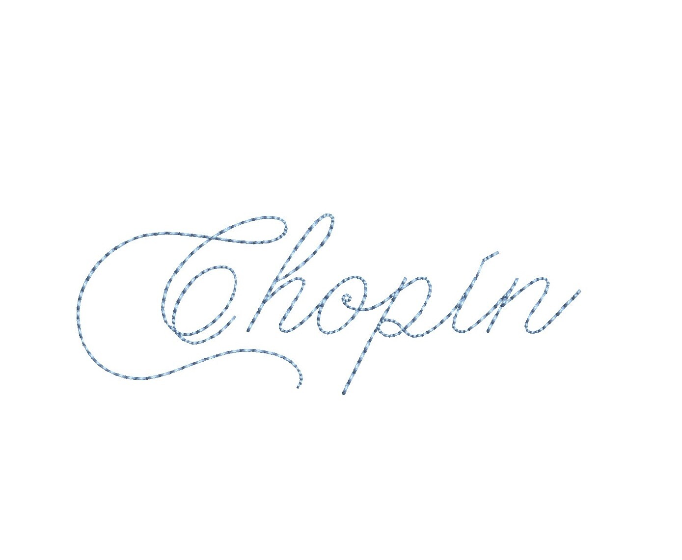 Chopin Script Bean Stitch ESA font