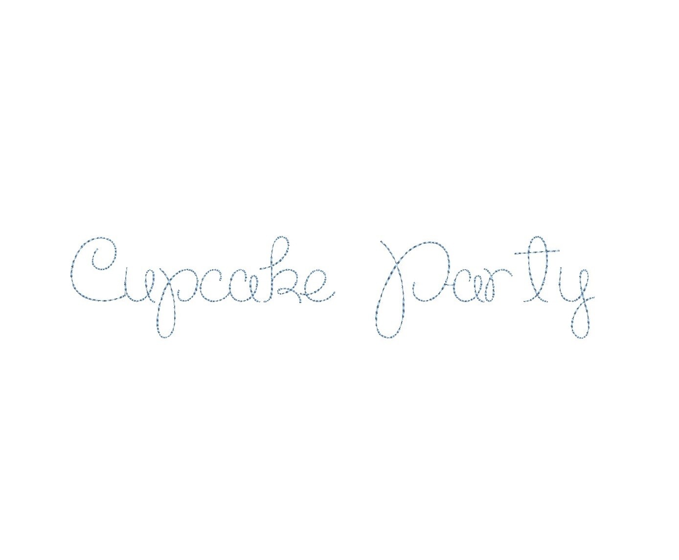 Cupcake Party Bean Stitch ESA font