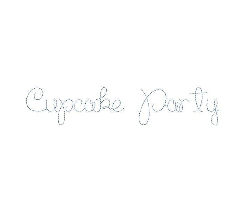 Cupcake Party Bean Stitch ESA font