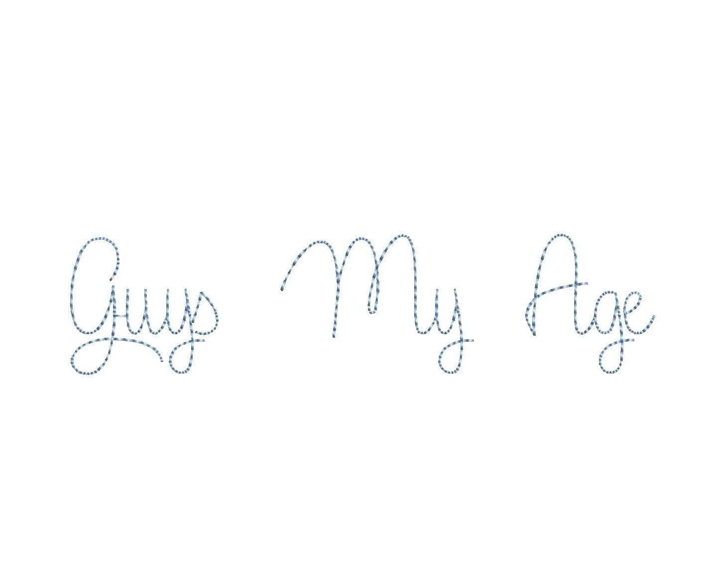 Guys My Age Bean Stitch ESA font